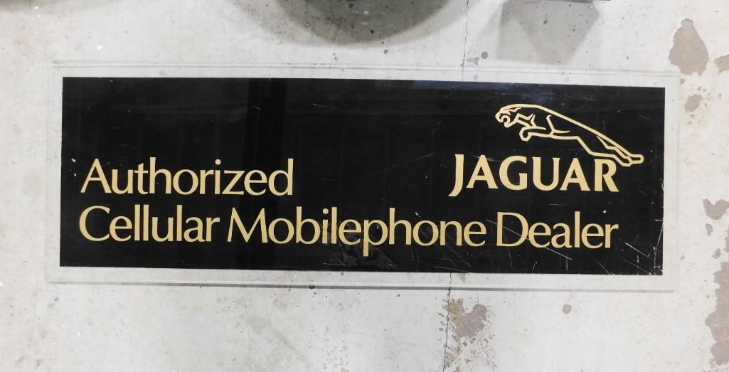 Jaguar Cellular Mobilephone Advertising Sign: Jaguar Cellular Mobile phone Advertising Sign Because of the current covid 19 situation, pick up times are by appointment only. Pick up for this auction will be Feb 27 and 28 during the auction o