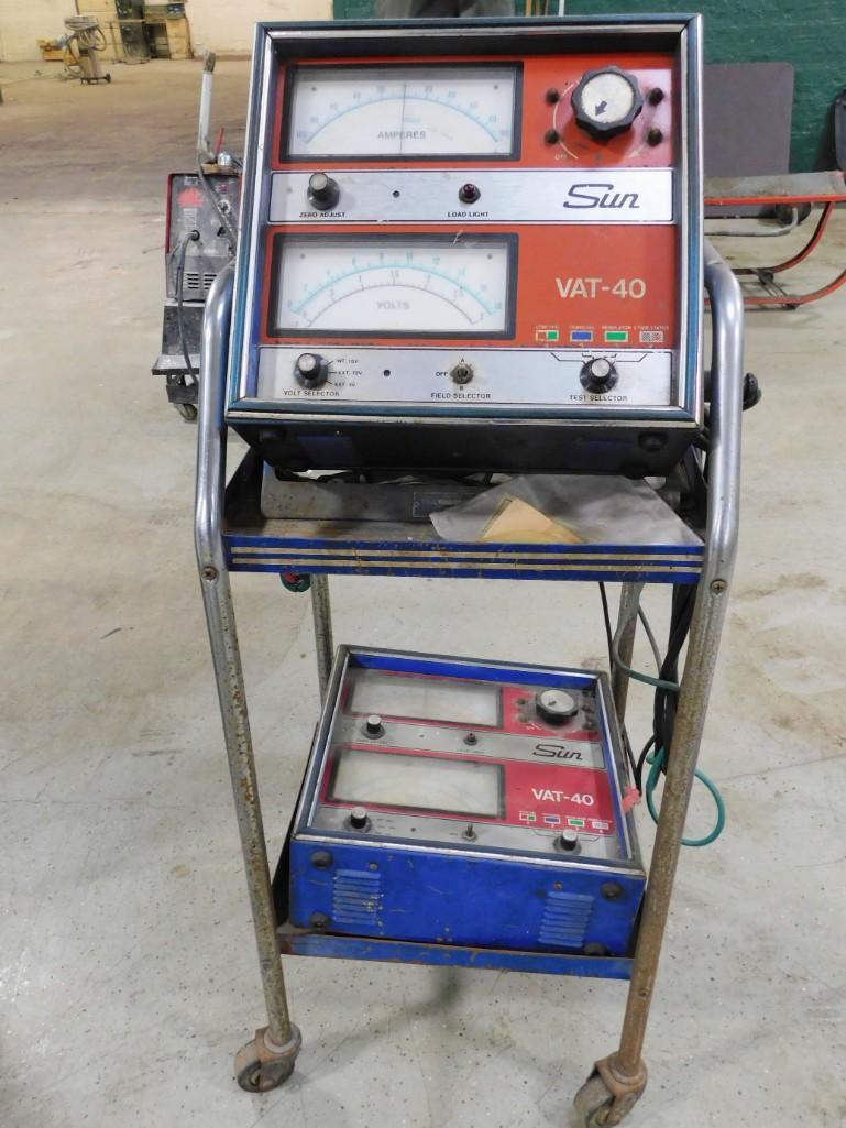 Sun VAT 40 Volt Amp Tester: Sun VAT 40 Volt Ampere Tester Condition: Untested Because of the current covid 19 situation, pick up times are by appointment only. Pick up for this auction will be Feb 27 and 28 during the auct