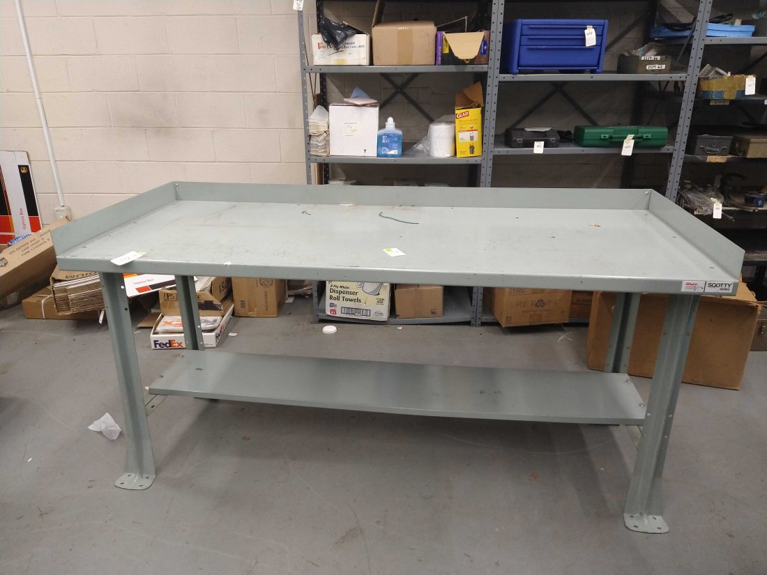 6 ft Metal Work Bench: 6 ft Metal Work Bench . Includes the workbench only Because of the current covid 19 situation, pick up times are by appointment only. Pick up for this auction will be Feb 27 and 28 during the auctio