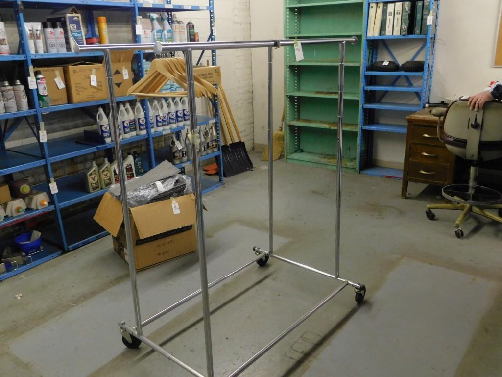 Clothing Rack: Clothing Rack Because of the current covid 19 situation, pick up times are by appointment only. Pick up for this auction will be Feb 27 and 28 during the auction or Monday, March 1 or Thursday March 4