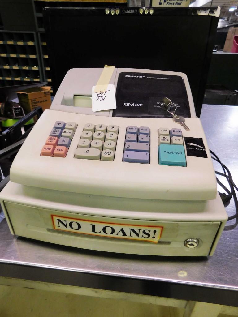 Sharp XE-A102 Cash Register: Sharp XE-A102 Cash Register Because of the current covid 19 situation, pick up times are by appointment only. Pick up for this auction will be Feb 27 and 28 during the auction or Monday, March 1 or Th