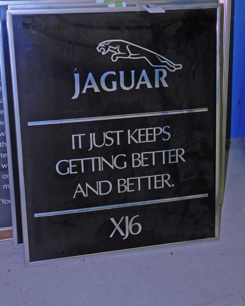 Vintage Jaguar XJ6 Advertising Wall Plaque: Vintage Jaguar XJ6 Dealership Advertising Wall Plaque " It just keeps getting better and better " Because of the current covid 19 situation, pick up times are by appointment only. Pick up for this auc
