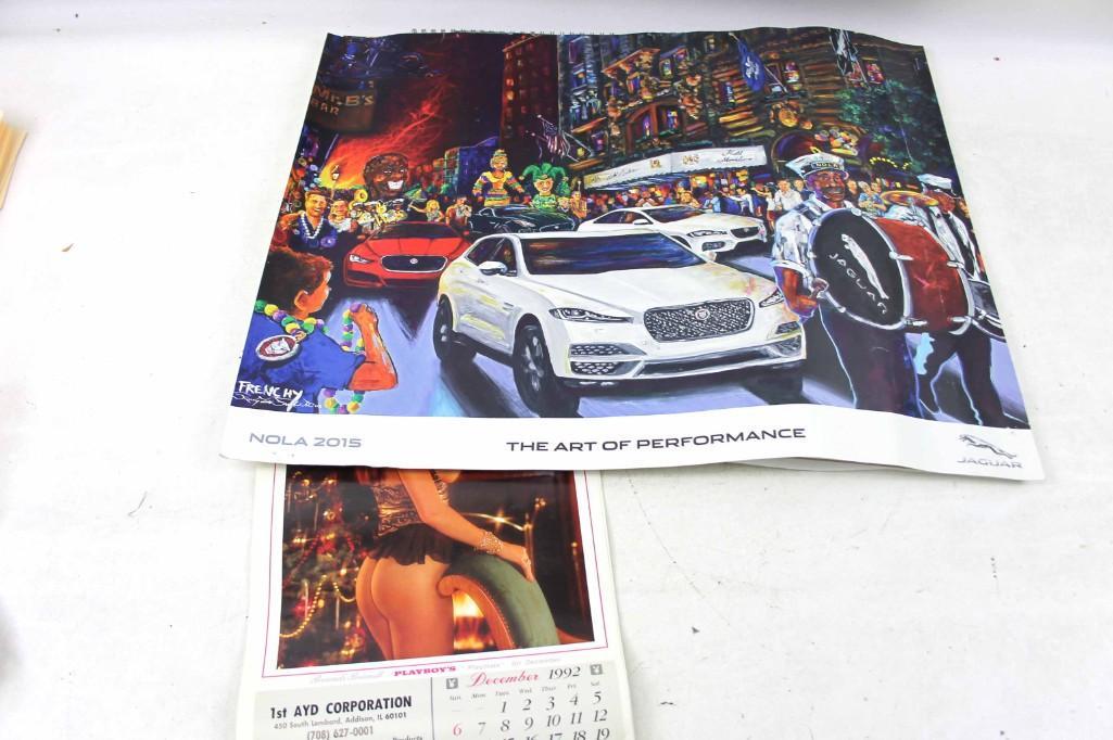 Jaguar Calendar and a Playboy Calendar: Jaguar Calendar and a Playboy Calendar