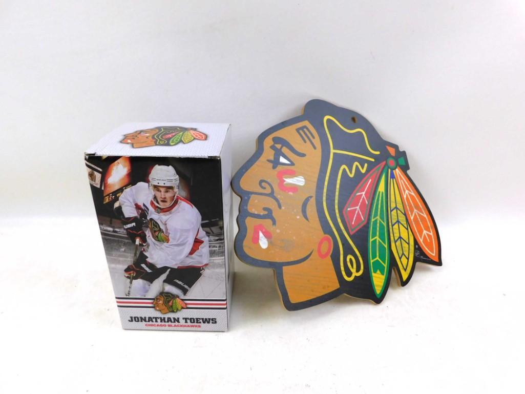 Chicago Blackhawks Logo Wall Hanging and Toews (1 of 5)