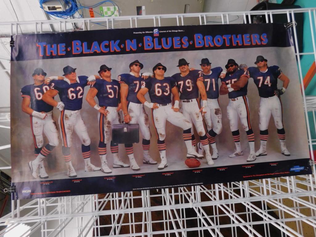 Lot of 3 Vintage Chicago Bears Posters (1 of 3)