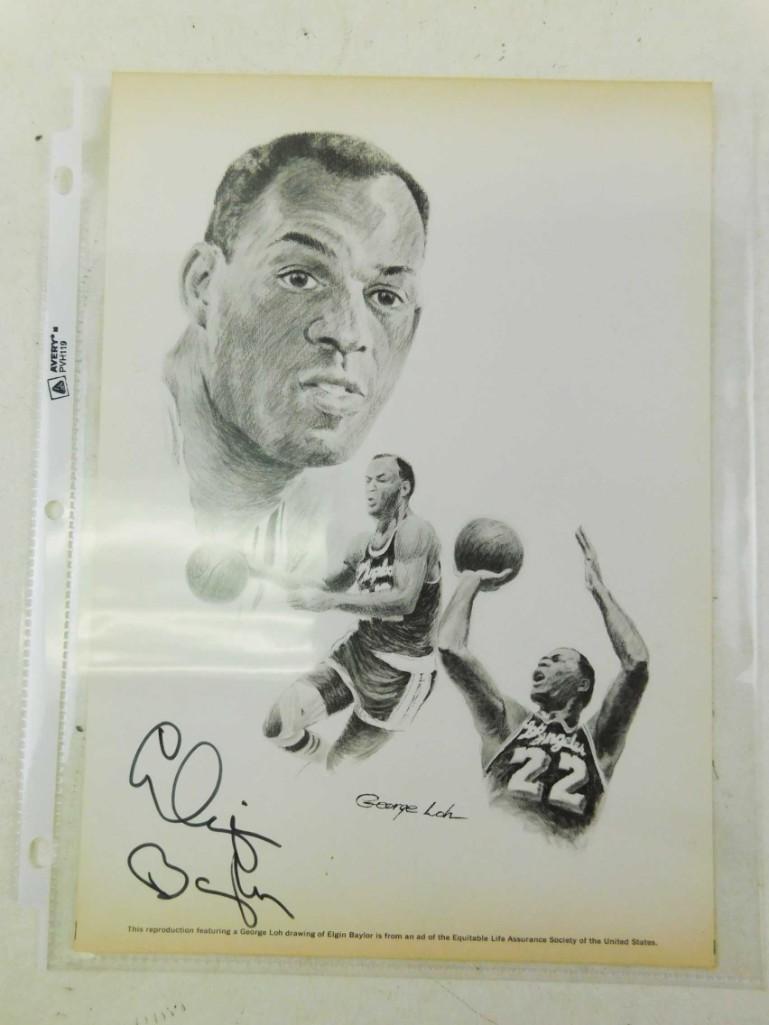 Elgin Baylor Signed Equitable Print (1 of 2)
