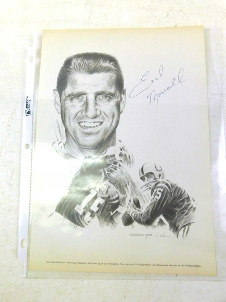 Earl Morrall Signed Equitable Print (1 of 2)