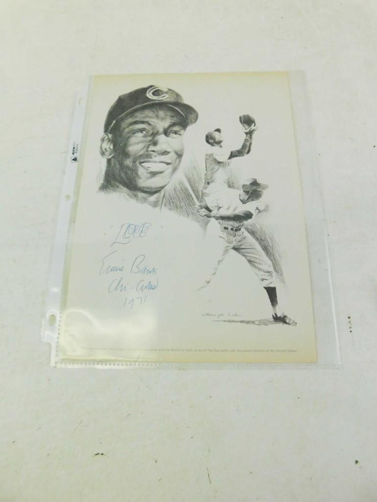 Ernie Banks Signed Equitable Print (1 of 2)