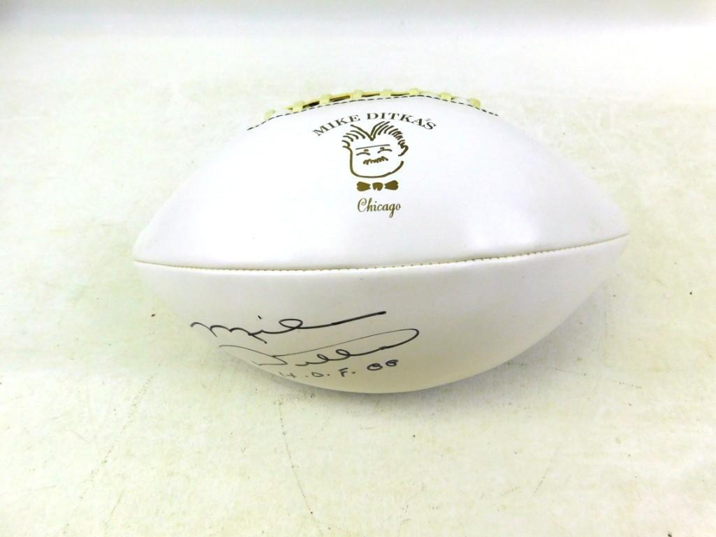 Mike Ditka Signed Football: Mike Ditka Signed Football - Hall of Fame 1983 - Da Coach. Signed a Mike Ditka Restaurant Logoed Football. No COA