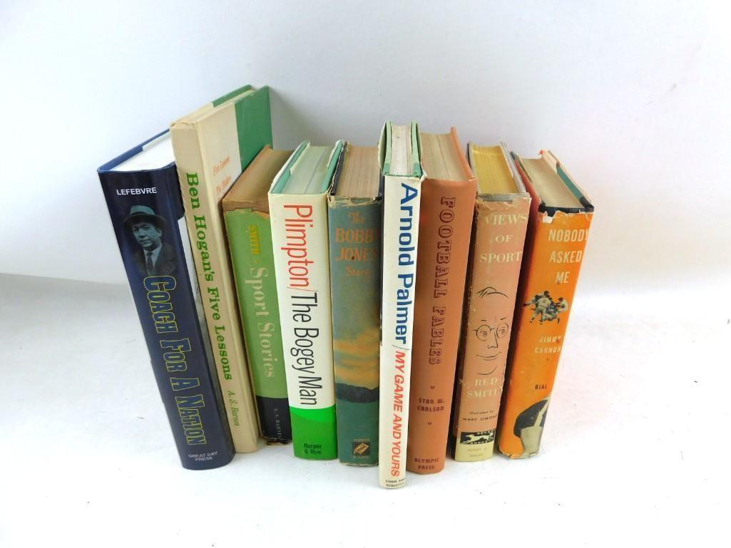 Lot of 9 vintage Sports related books: Lot of 9 vintage Sports related books Includes: Coach for a Nation: The Life and Times of Knute Rockne -Jim Lefebvre, Ben Hogan's Five Lessons - The Modern Fundamentals of Golf, Smiths Sports Stories,