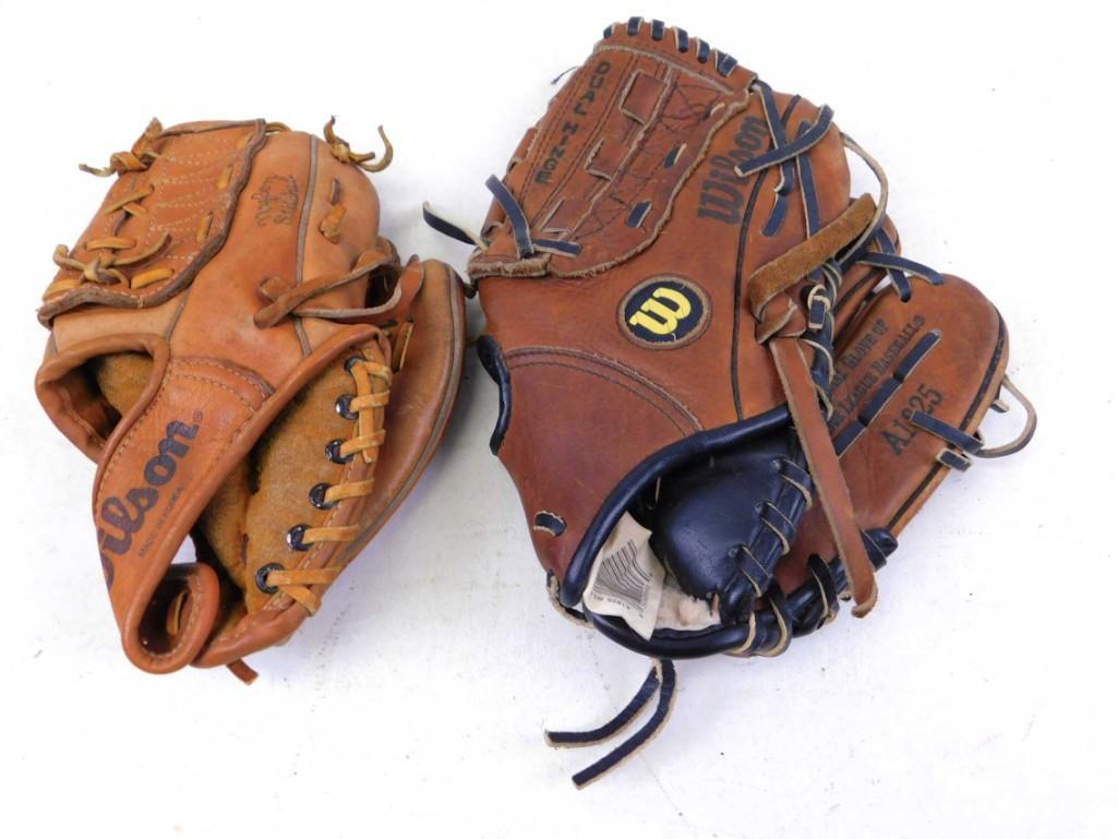 Lot of 2 Wilson Baseball Gloves / Mitts one is more (1 of 4)