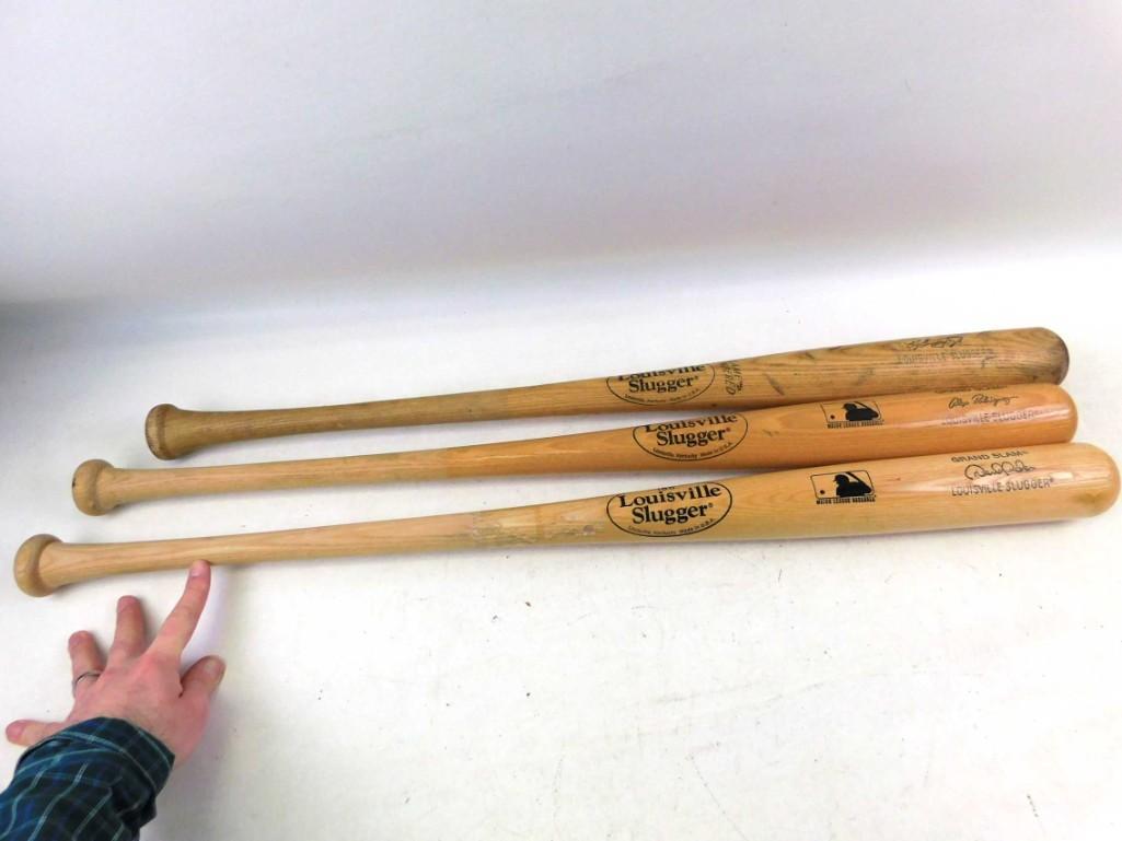Lot of 3 Baseball Bats Derick Jeter, Ken Griffey Jr. (1 of 4)