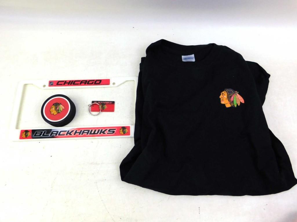 Chicago Blackhawks Lot - License Plate Holder, Shirt, (1 of 4)