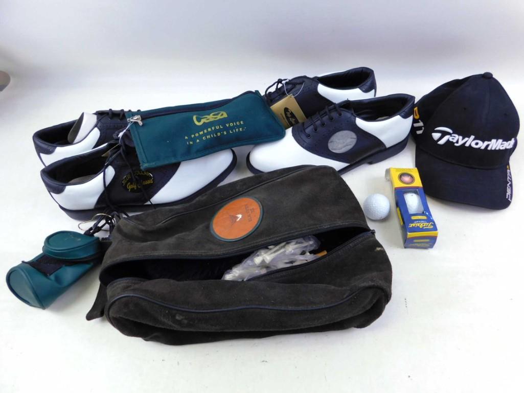 Golf Lot including Shoes, Hat, Balls, Bags, Teas, etc. (1 of 7)