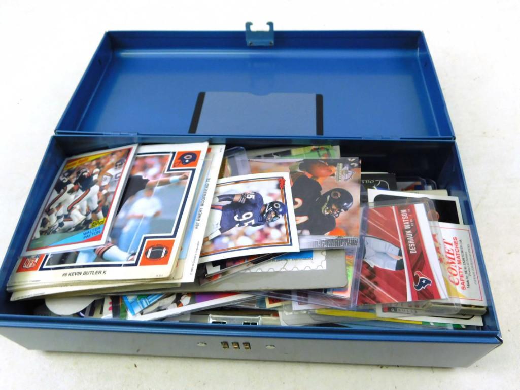 Metal Box full of Sports cards and other Ephemera (1 of 9)