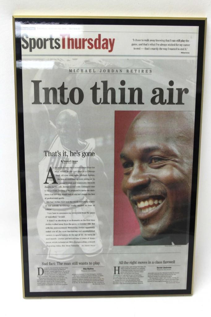 Framed Michael Jordan Sports Thursday Into Thin Air (1 of 3)