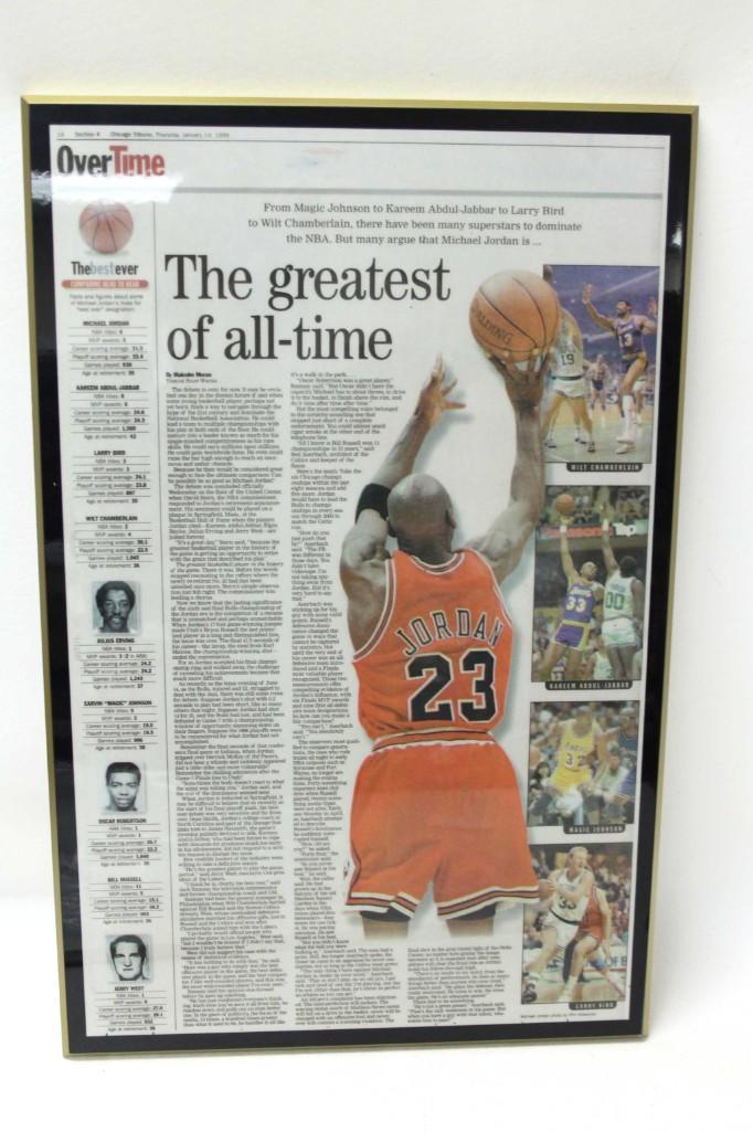 Framed Michael Jordan "The Greatest of All-time" (1 of 4)
