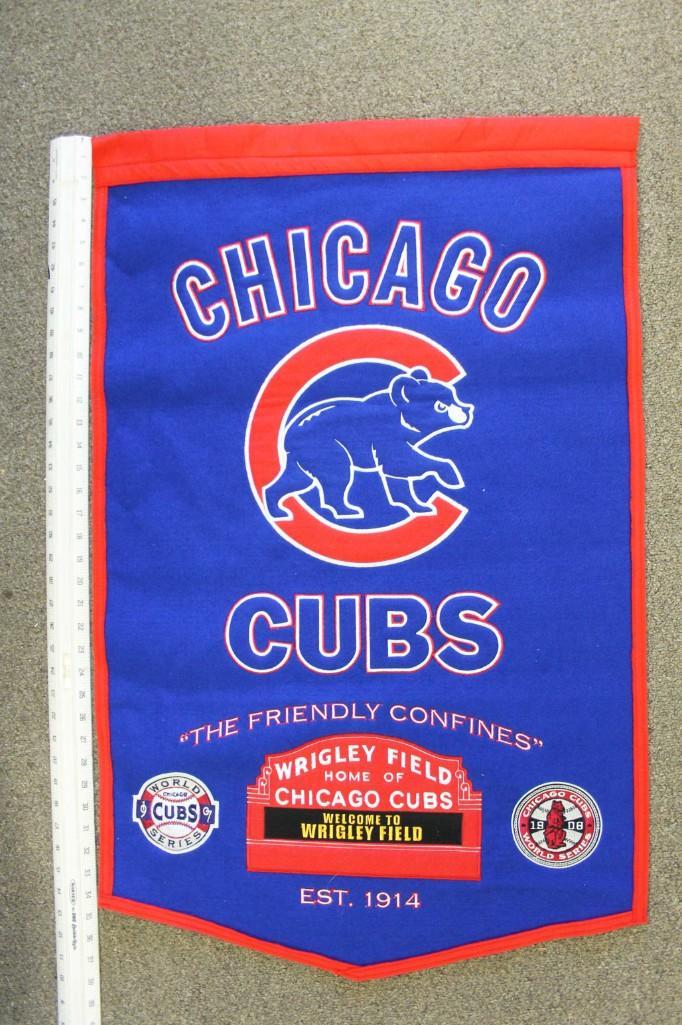 Chicago Cubs Flag Banner with Wrigley Field (1 of 4)