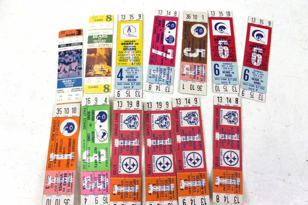 Lot of Vintage Chicago Bears Ticket Stubs (1 of 7)