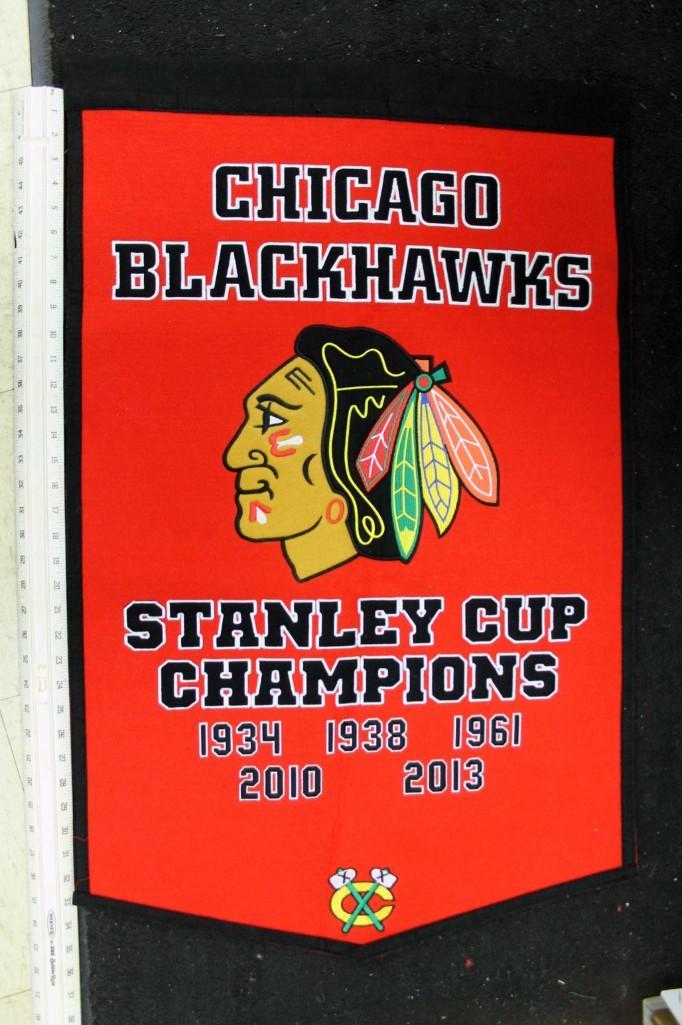 Chicago Blackhawks Banner Flag Stanley Cup Champions: Chicago Blackhawks Banner Flag Stanley Cup Champions - 1934 1938 1961 2010 2013