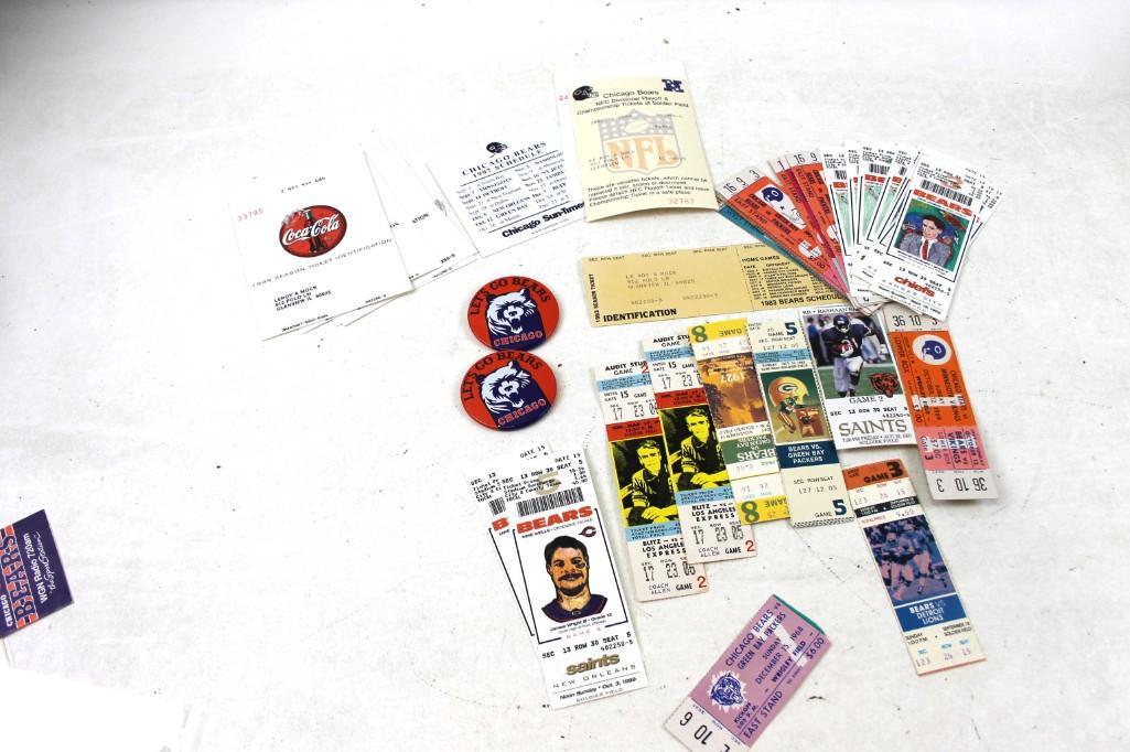 Lot full of Chicago Bears Tickets: Lot full of Chicago Bears Tickets