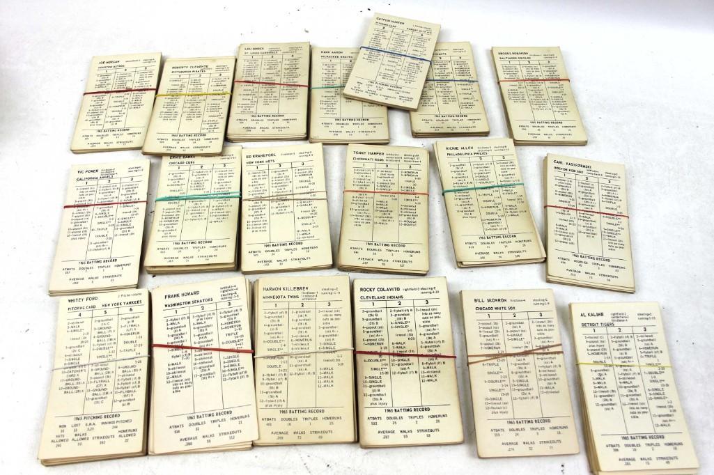 1965 Strat- O-Matic Stats Baseball Cards (1 of 6)