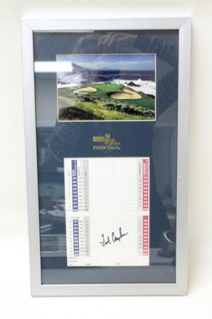 Framed Fred Couples Signed Pebble Beach Score Card PGA (1 of 4)