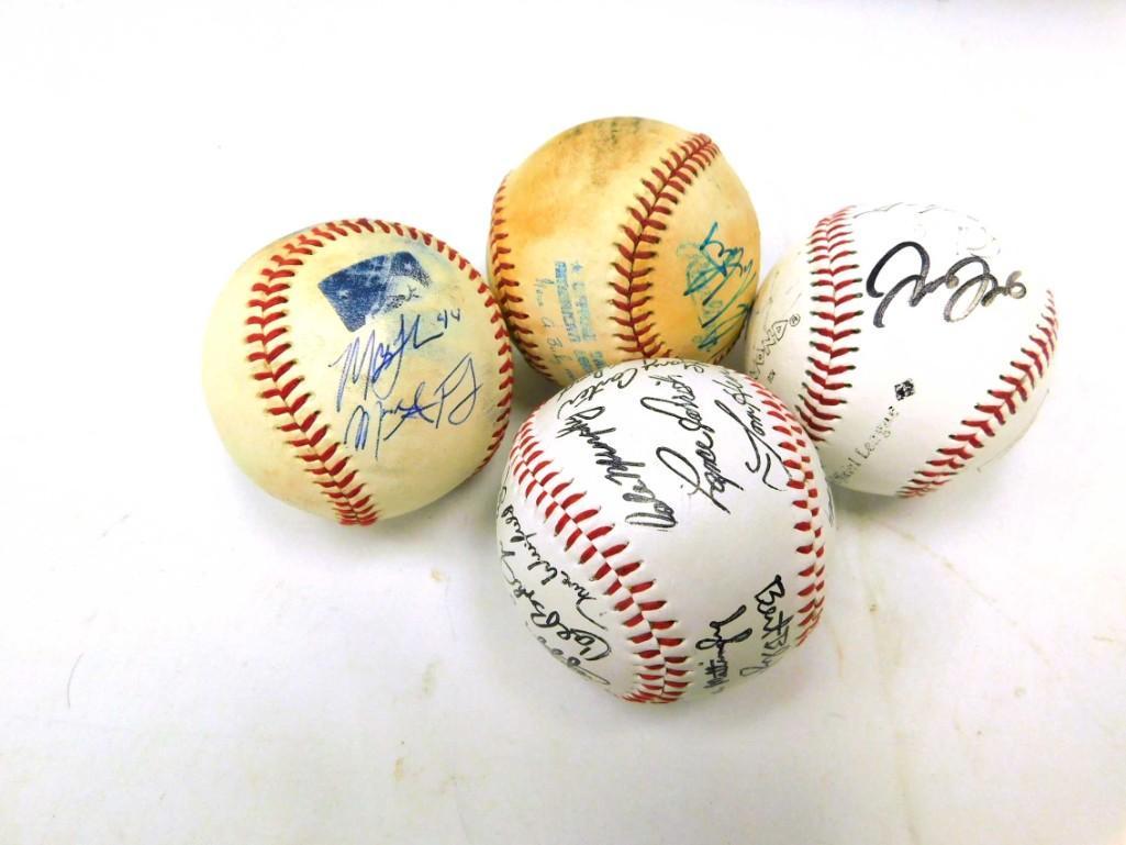 Lot of 4 Signed / Autographed Baseballs (1 of 8)