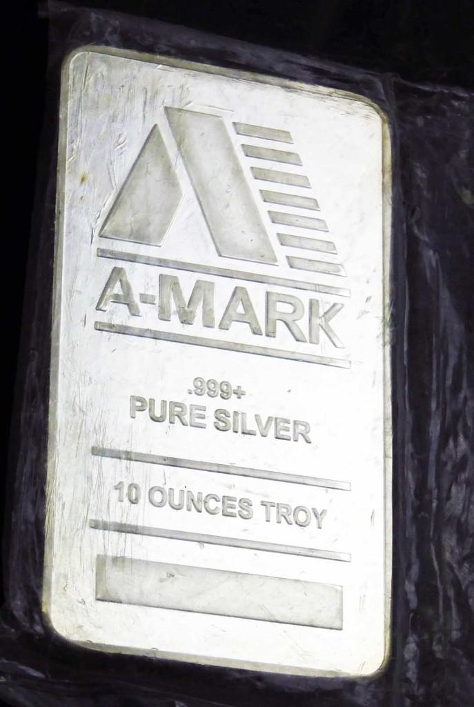 10 Troy Oz Silver Bar A Mark (1 of 2)