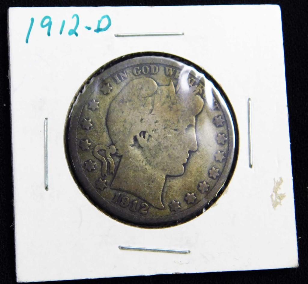 1912-D Barber Half Dollar 90% Silver (1 of 2)