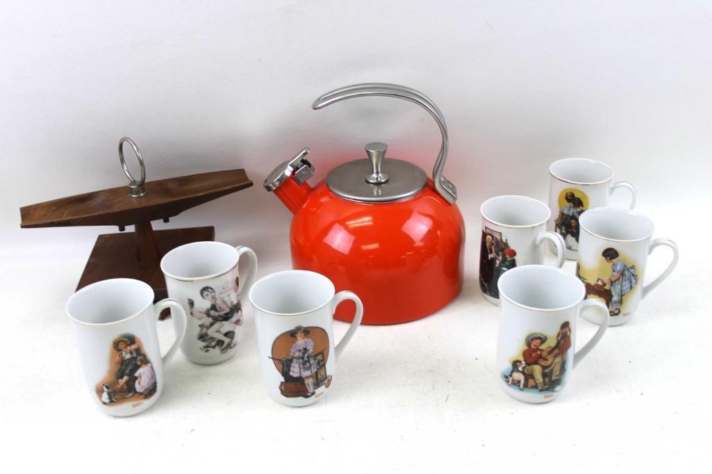Kitchen Lot Incl Red Kate Spade Tea Kettle
