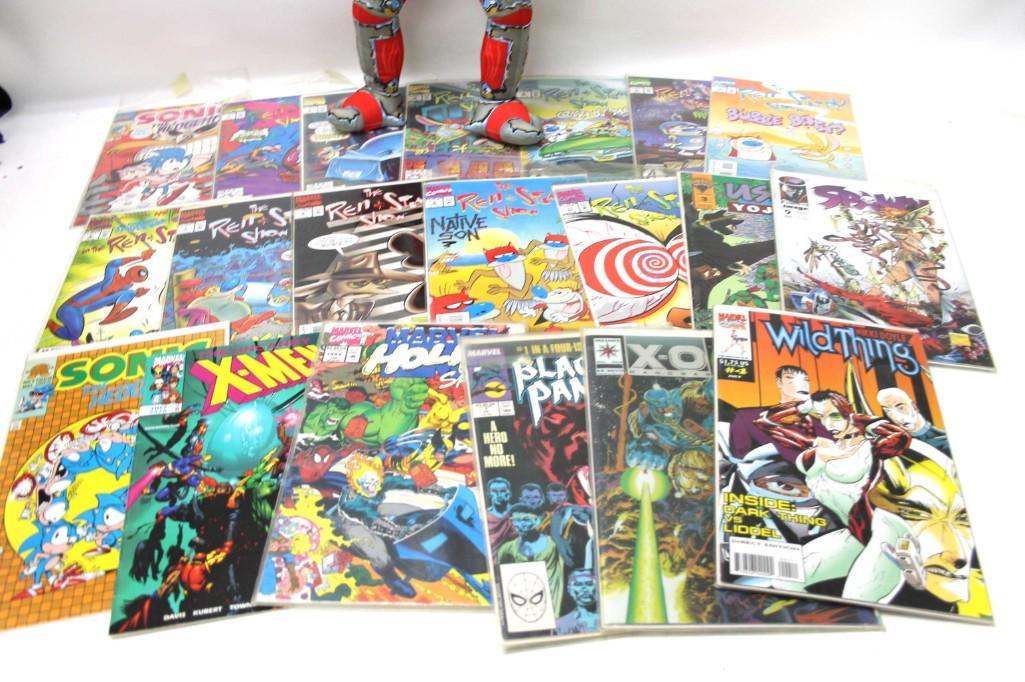 20 Comic Books plus a Mighty Morphin Power Ranger Plush (1 of 5)