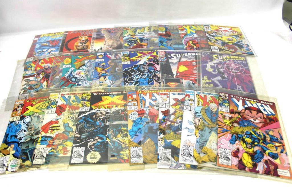 Lot of 20 Comic Books incl X-Men and Superman (1 of 3)