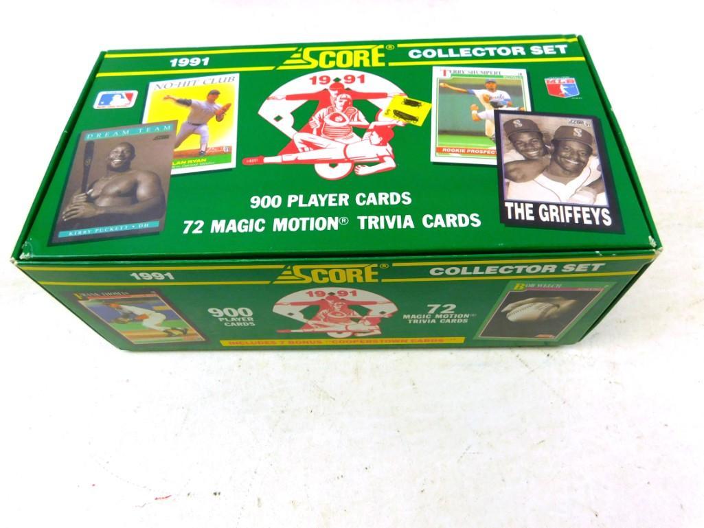 1991 Score Baseball Card Set with magic motion trivia (1 of 4)