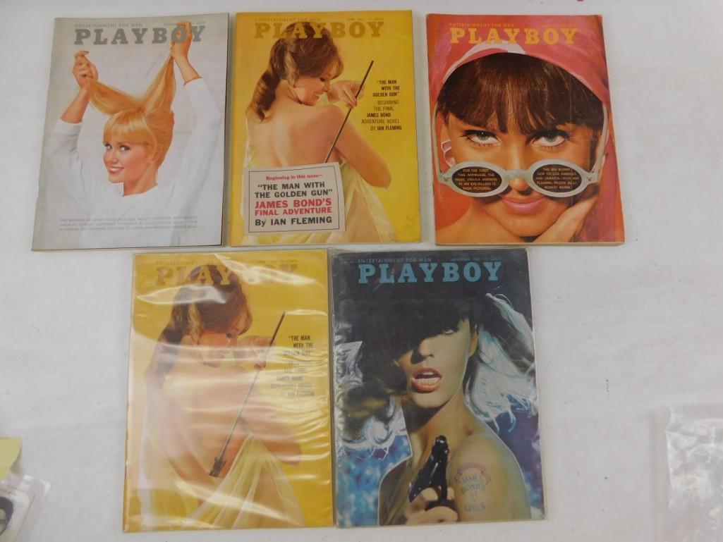 Lot of 5 Playboy Magazines from 1965 (1 of 4)