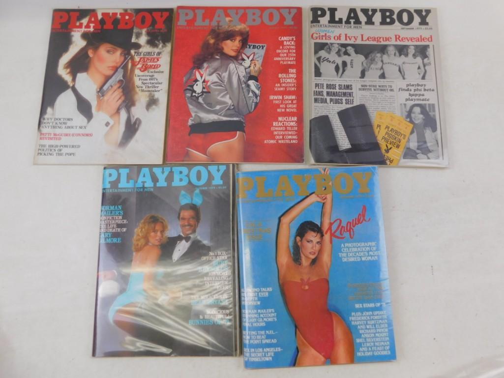 Lot of 5 Playboy Magazines from 1979 (1 of 4)