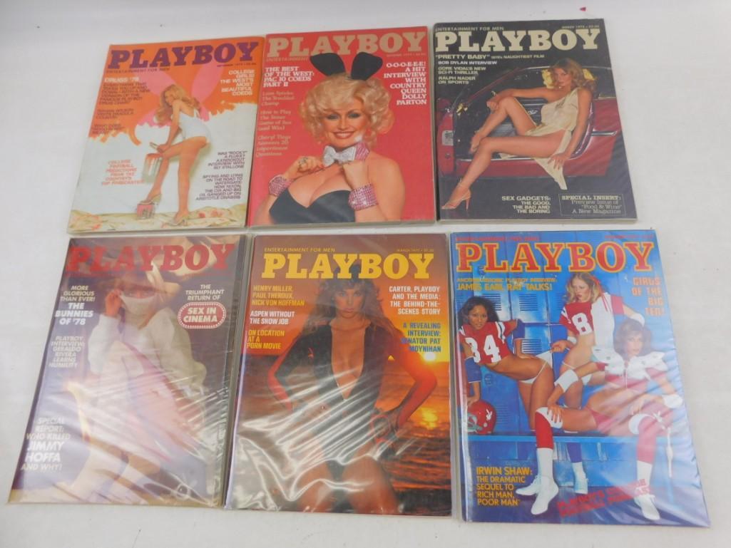 Lot of 6 Playboy Magazines from 1978 (1 of 4)