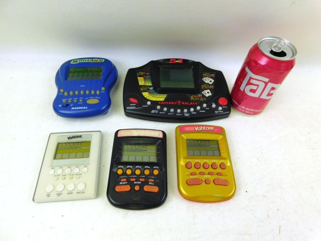 Vintage Pocket Electronic Games including Yahtzee, (1 of 2)
