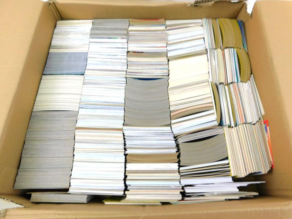 Box Flat full of mostly Baseball and Football Cards (1 of 2)