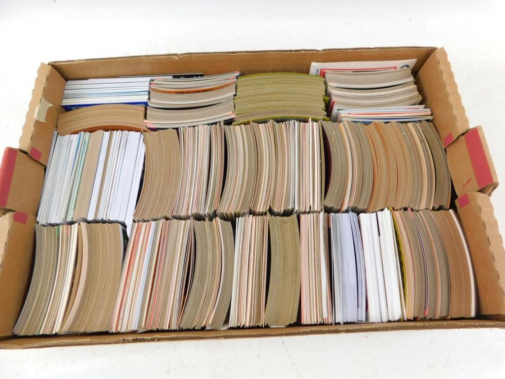 Box Flat full of Baseball, Football, etc. cards (1 of 2)