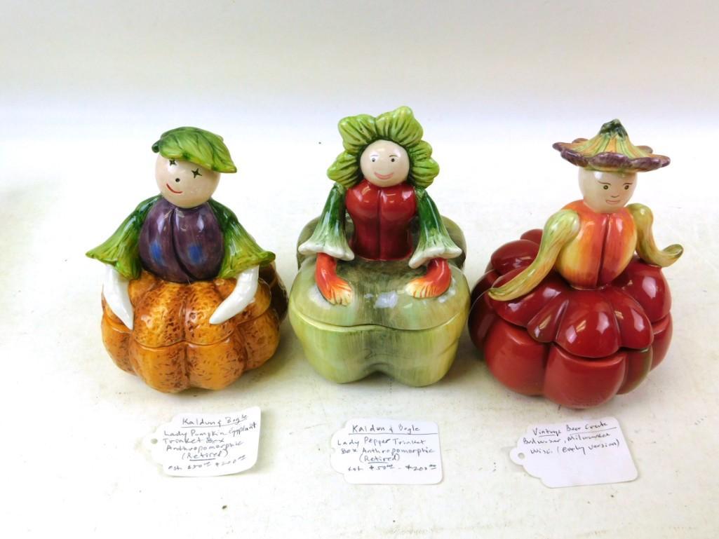 Lot of 3 Kaldun & Bogle Ceramic Vegetables (1 of 8)