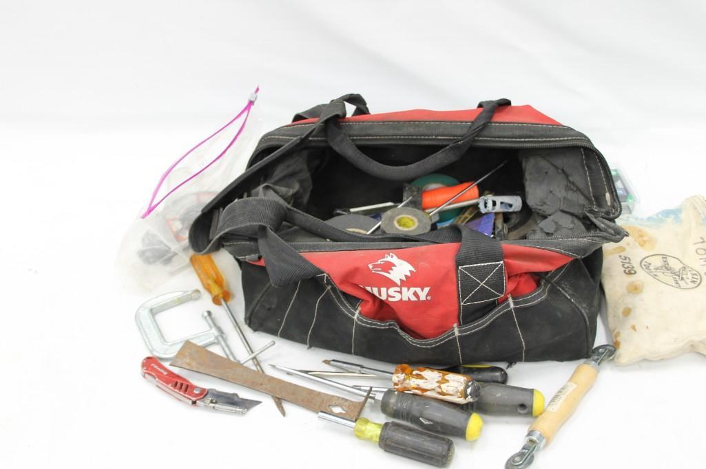 Lot of Tools in a Husky Tool Bag (1 of 7)