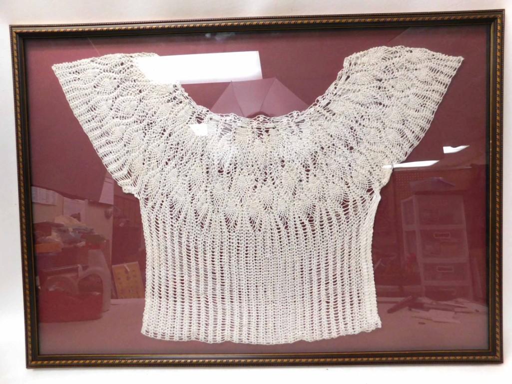 Framed Crocheted Lace Shirt or Top: Framed Crocheted Lace Shirt or Top