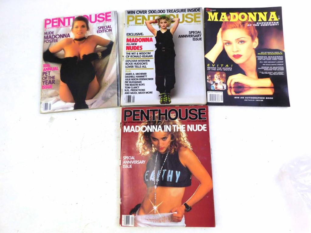 Lot of 3 Penthouse Magazines featuring Madonna and 1 (1 of 3)