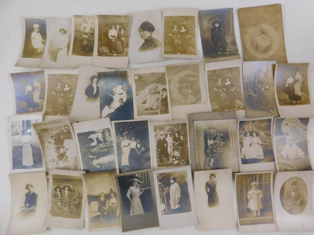 Lot of 33 Antique Postcards of People (1 of 12)