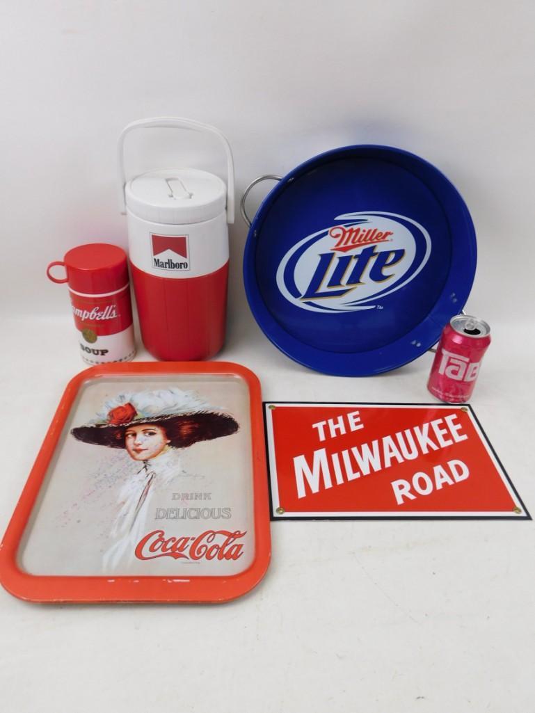 Advertising Lot Coca Cola, Miller Lite, Marlboro, (1 of 4)