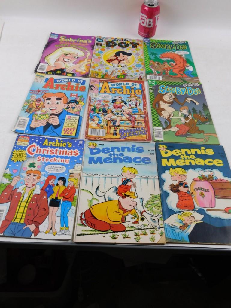 Lot of 9 Comic Books including Sabrina, Little Dot, (1 of 5)