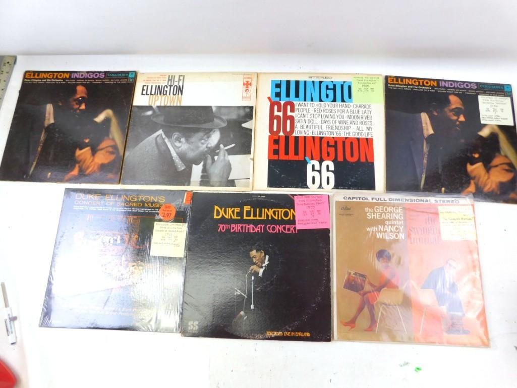 Lot of 7 Vinyl LP Records Mostly Jazz Including Duke (1 of 5)