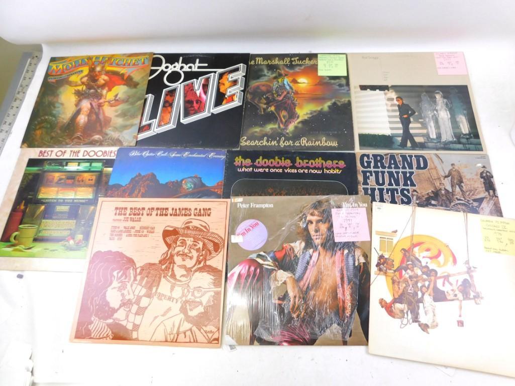 Lot of 11 Vinyl LP Records Mostly Hard Rock, Classic: Lot of 11 Vinyl LP Records Mostly Hard Rock, Classic Rock - Molly Hatchet, Foghat, The Marshall Tucker Band, Grand Funk Railroad, Doobie Brothers, James Gang, Blue Oyster Cult, Peter Frampton, Chicago