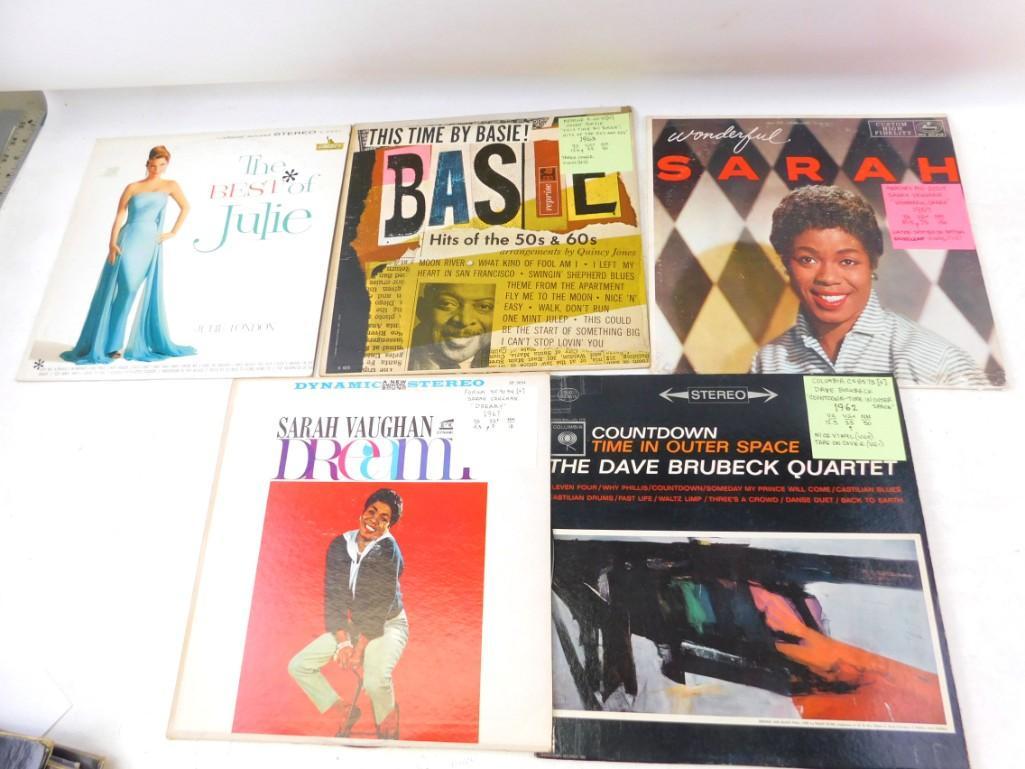 Lot of 5 Vinyl LP Records Including Sarah Vaughan, (1 of 4)